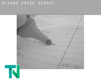 Dixons Creek  report